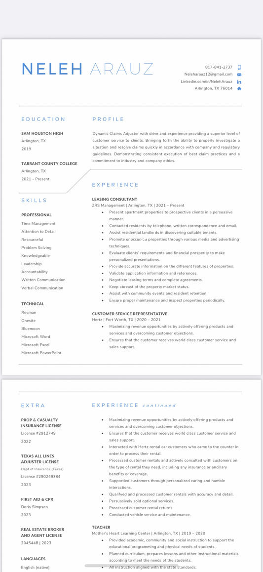Professional Resumé